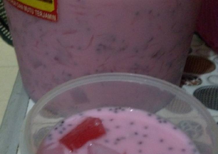 Resep Terbaru Es sirup merah jambu Ala Warung