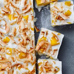 A picture of Mango & Coconut Frozen Yogurt Bites.