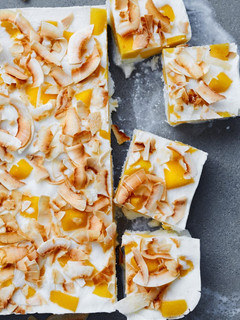 A picture of Mango & Coconut Frozen Yogurt Bites.
