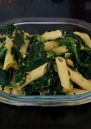 A picture of My Spinach Avocado Pasta.