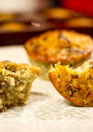 Une photo de Muffin au quinoa, champignon, courgette et chèvre