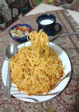 عکسی از دستور ماکارونی با سویا