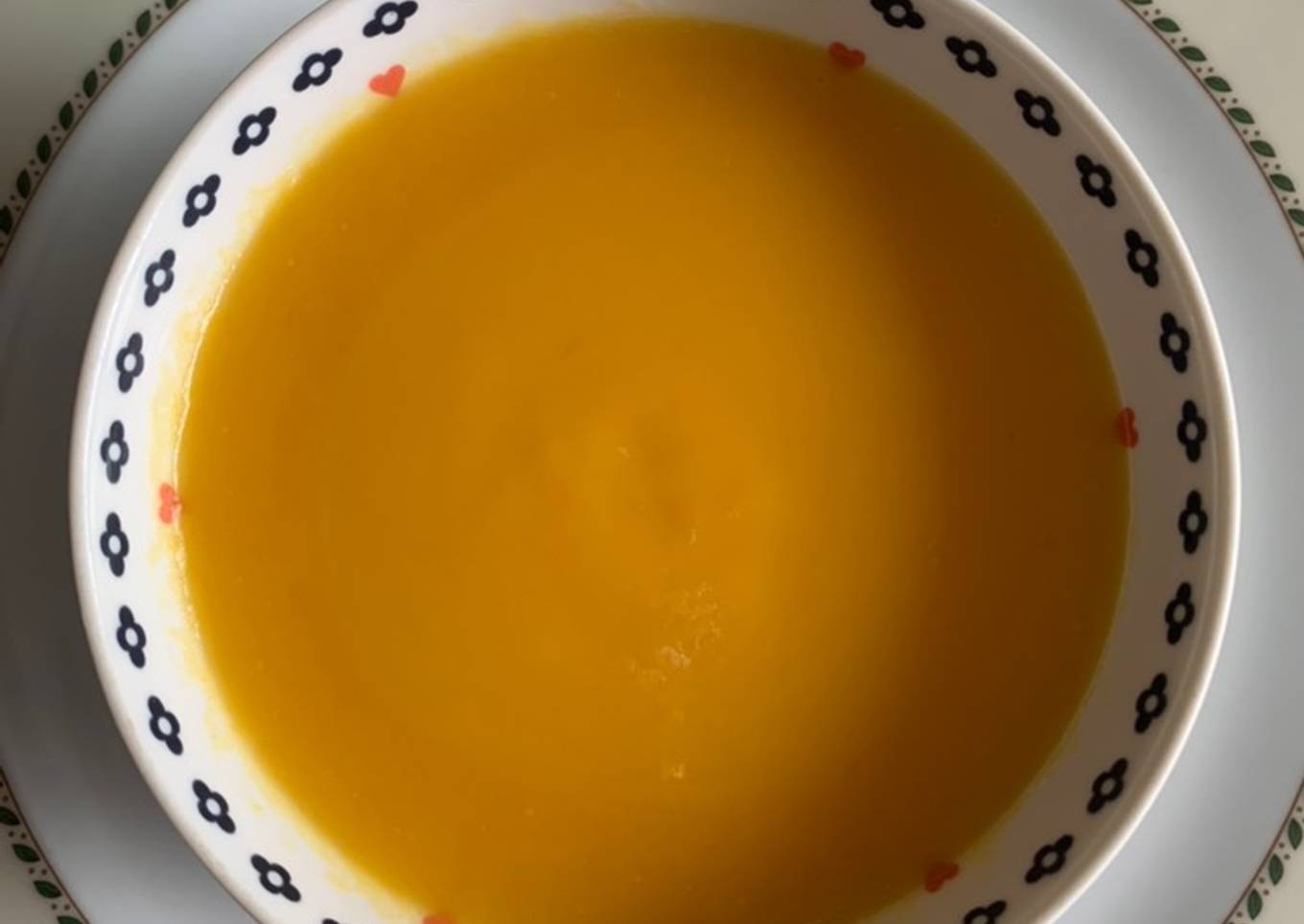 Crema de calabaza y zanahoria