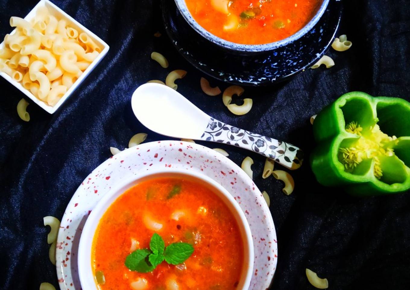 Macaroni Veggies Soup