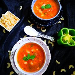 A picture of Macaroni Veggies Soup.