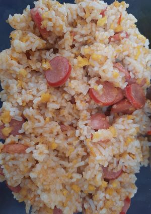 Foto resep 46. Nasi goreng telor sosis