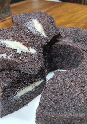 Foto resep Bolu Kukus Ketan Hitam Krim Keju