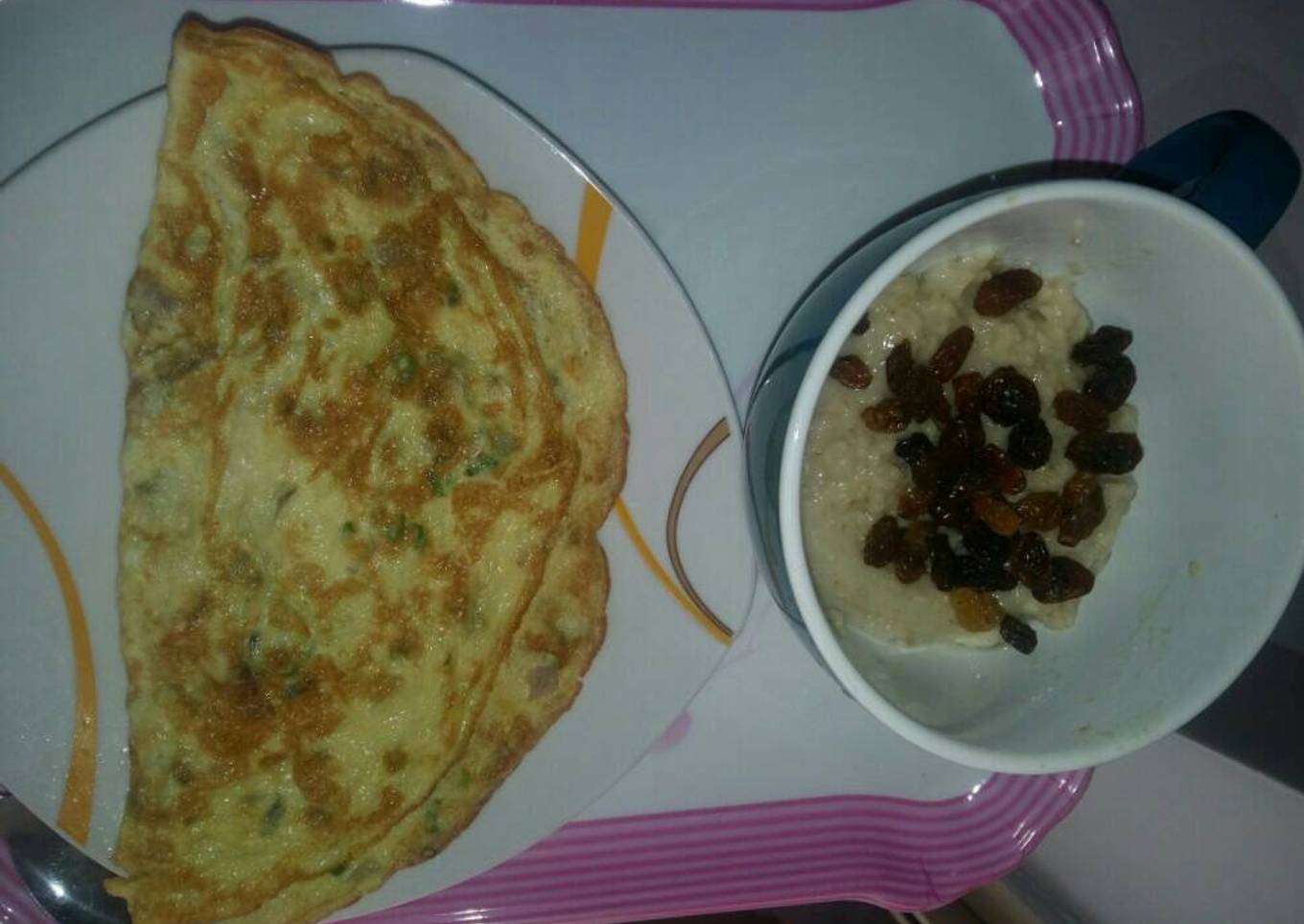 Healthy Breakfast: Omelette & Oat