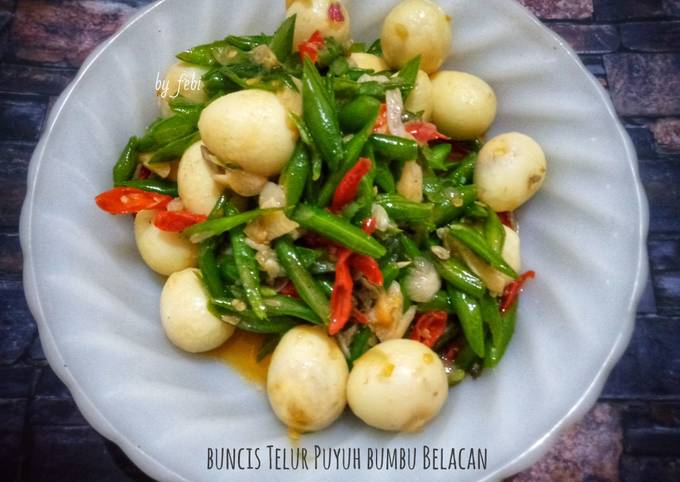 Buncis Telur Puyuh Bumbu Belacan