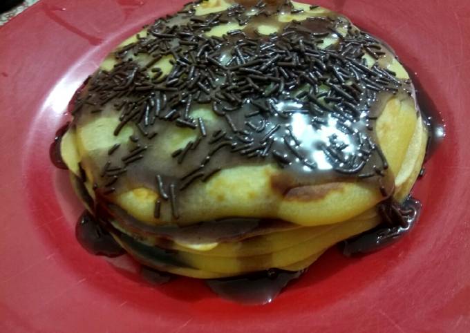 Langkah Mudah Masakan Resep Pancake Teflon gak pake ribet