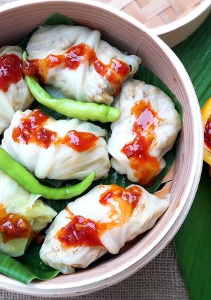 A picture of Steamed & Stuffed Cabbage Wraps.