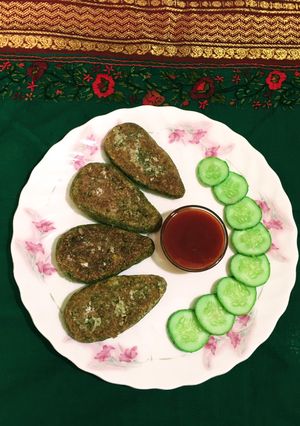 A picture of Crispy Peas Cutlet.