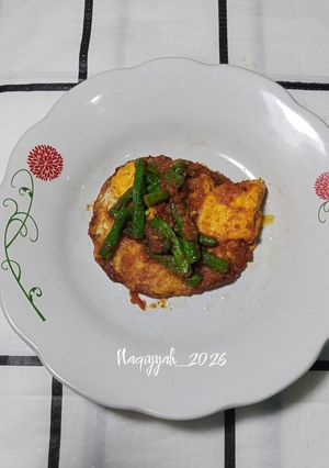 Foto resep Balado telur ceplok kacang panjang