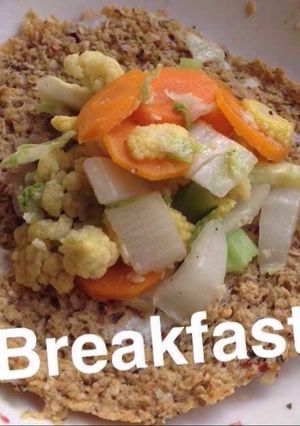 Foto resep Oatmeal omelette with veggie