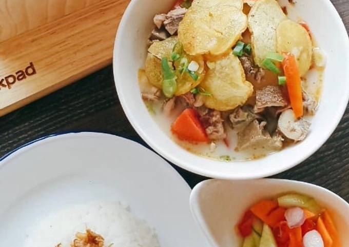 Soto betawi daging kambing