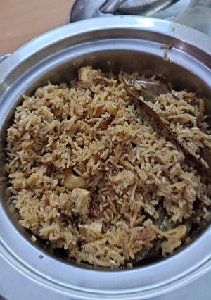 A picture of Fresh Homemade Paneer, jeera onion Fried Rice.