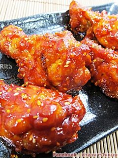 รูปของ ไก่ทอดเกาหลี(Yangnyeom-tongdak) By ฝาอบลมร้อน+ไมโครเวฟ