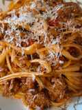 Espaguetis con carne picada