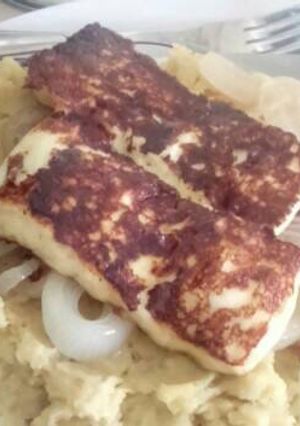Una foto de Mangú con Queso frito