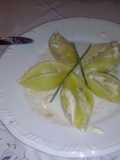 Conchiglione de linguado com creme de alho poró
