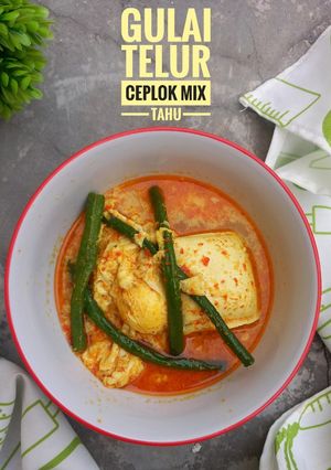 Foto resep Gulai telur ceplok (mix tahu dan kacang panjang)