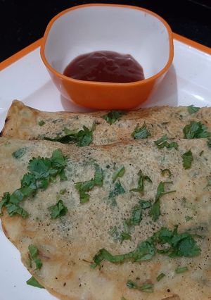 A picture of Soft Eggless omelette.