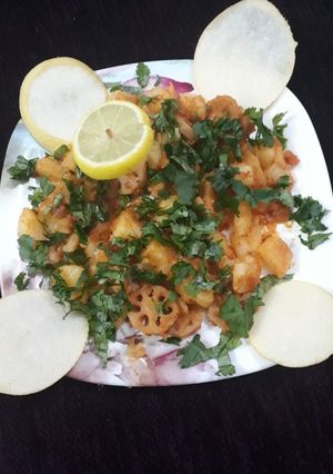 A picture of Vrat special(aloo or kamal kakdi ki sabji).