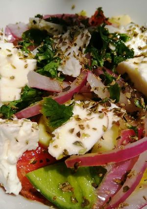 A picture of Greek Village Salad (Horiatiki).