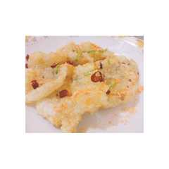 A picture of Cireng nasi barbeqiu, simple, enak, ngak meletup.