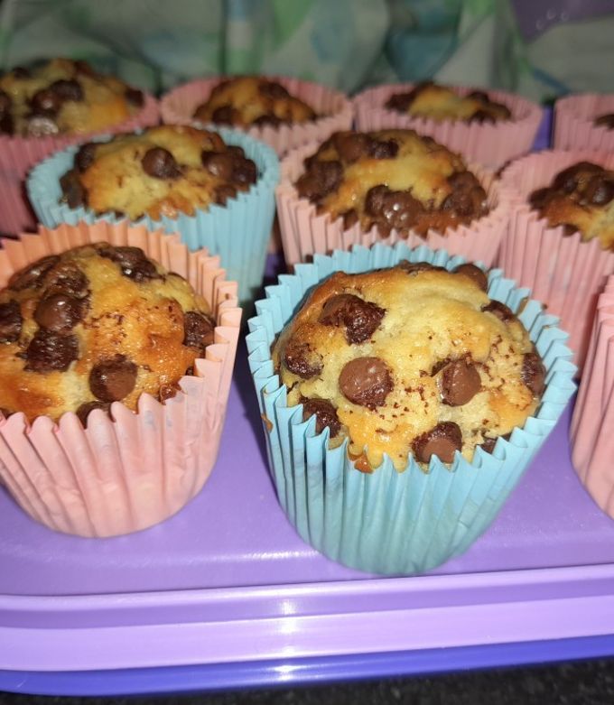 Una foto de Magdalenas de Vainilla con chispas de Chocolate