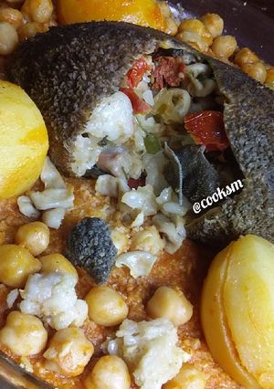 صورة لوصفة بربوشة بعصبان العيد