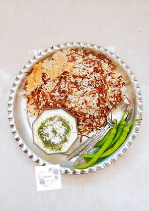 عکسی از دستور رشته پلو (وگان)