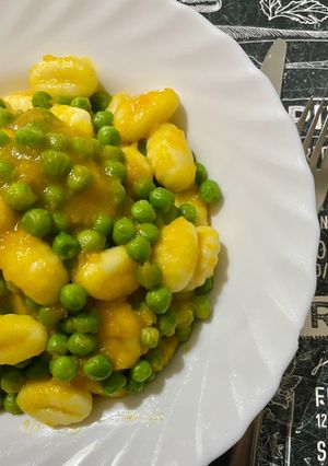 Foto di Gnocchi con piselli e zucca 🫛🎃