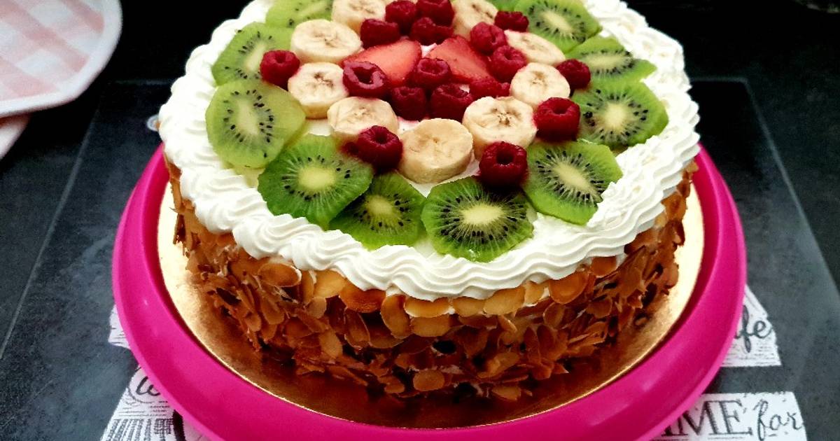 Recette Gâteau à la crème mascarpone et aux fruits frais sur Chefclub daily