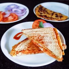 Cheese chilla sandwich A picture of Cheese chilla sandwich.
