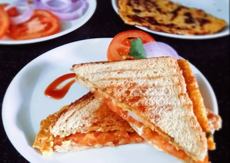 Recipe of Quick Cheese chilla sandwich