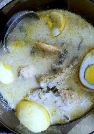 A picture of White Chicken & Egg Curry.