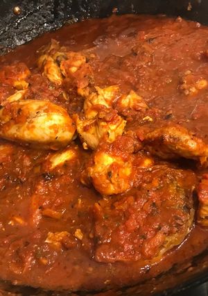 Una foto de Pollo con tuco, todo en el mismo wok o sartén. Facilísimo!!!