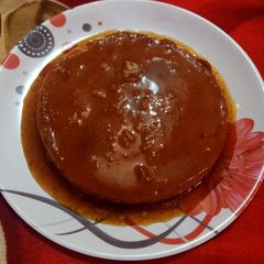 A picture of Caramel custard pudding dessert.