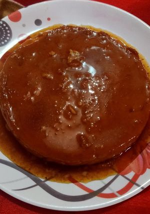 A picture of Caramel custard pudding dessert.