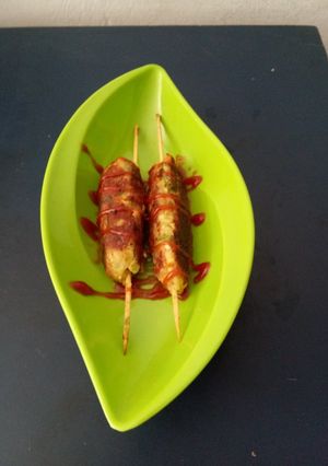 A picture of Veg seekh kebab.