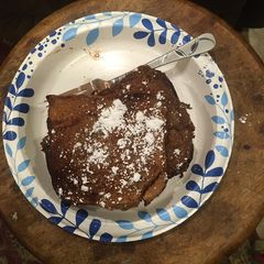 Chocolate challah French toast A picture of Chocolate challah French toast.