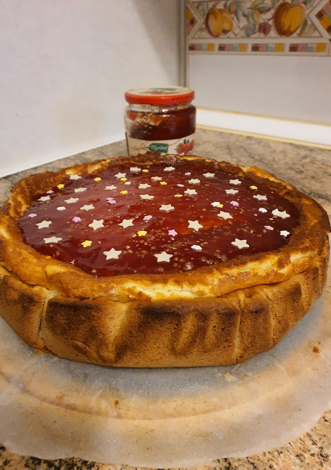 Una foto de Tarta de queso cremosa