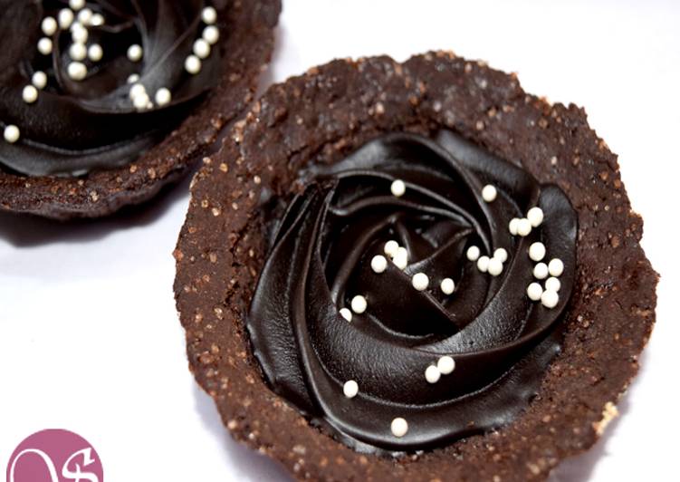 Steps to Prepare Award-winning Eggless Chocolate Tart with chocolate filling