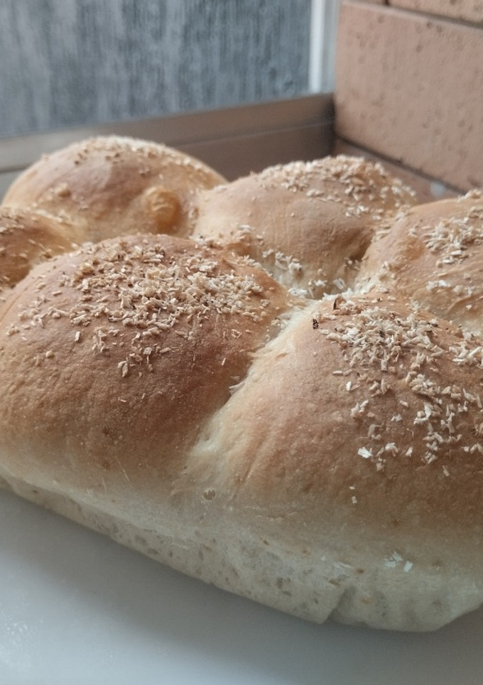 Una foto de Pan🍞 de coco🥥 a mi manera🥰🍯🥐