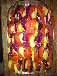 عکسی از دستور دیزاین سالاد به شکل راتاتویی