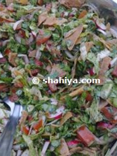 A picture of Fattoush, as Light as it gets!.