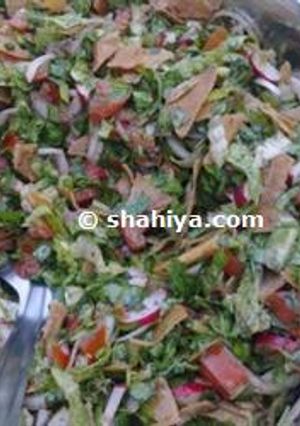 A picture of Fattoush, as Light as it gets!.