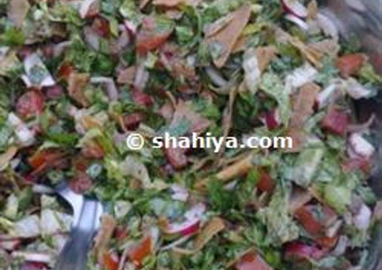 Recipe of Perfect Fattoush, as Light as it gets!