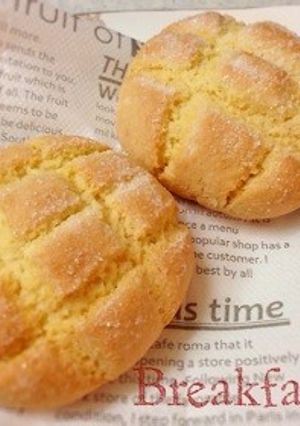 A picture of Easy Melon Pan with Pancake Mix ❤︎.